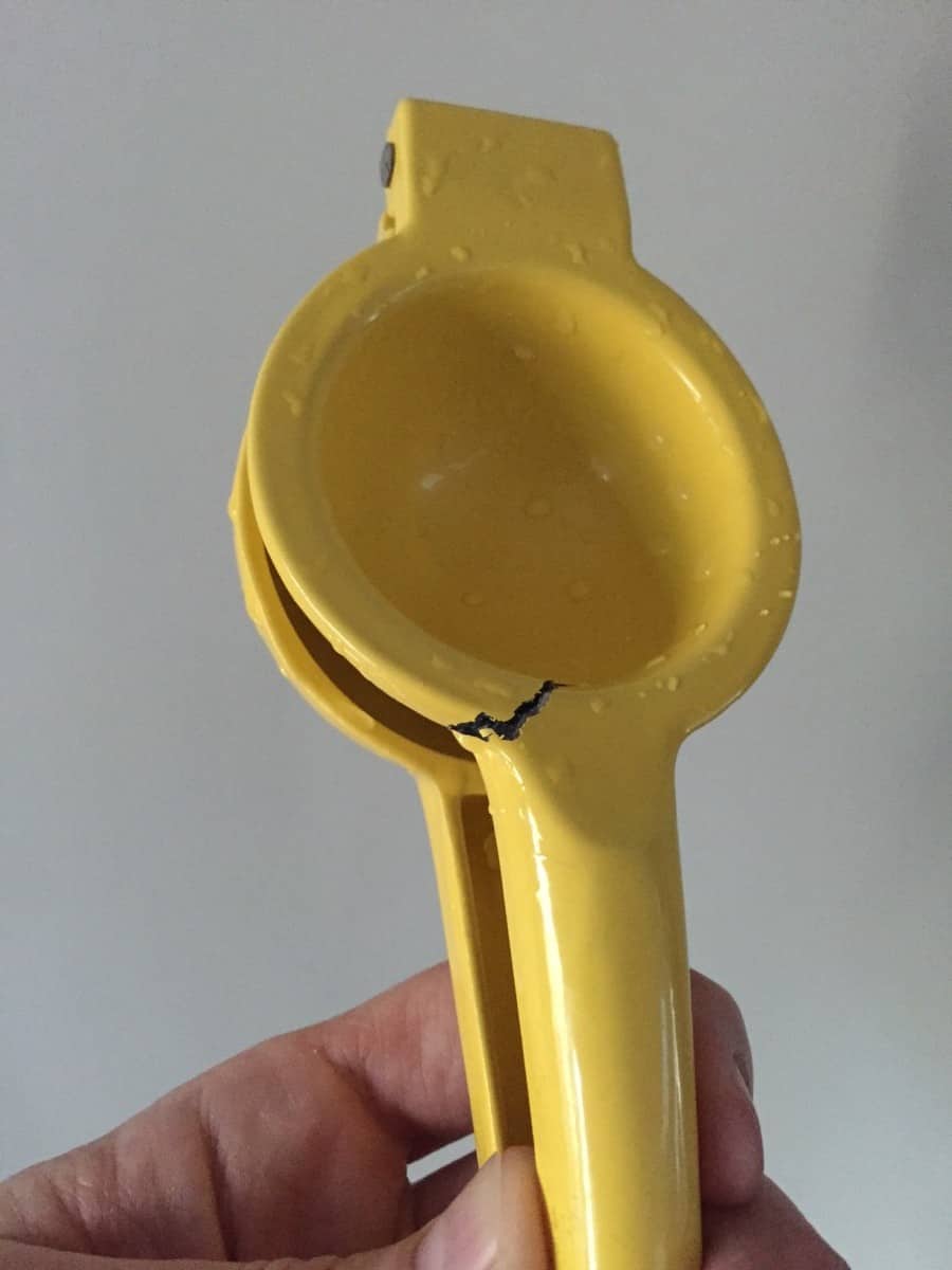 Broken lemon juicer