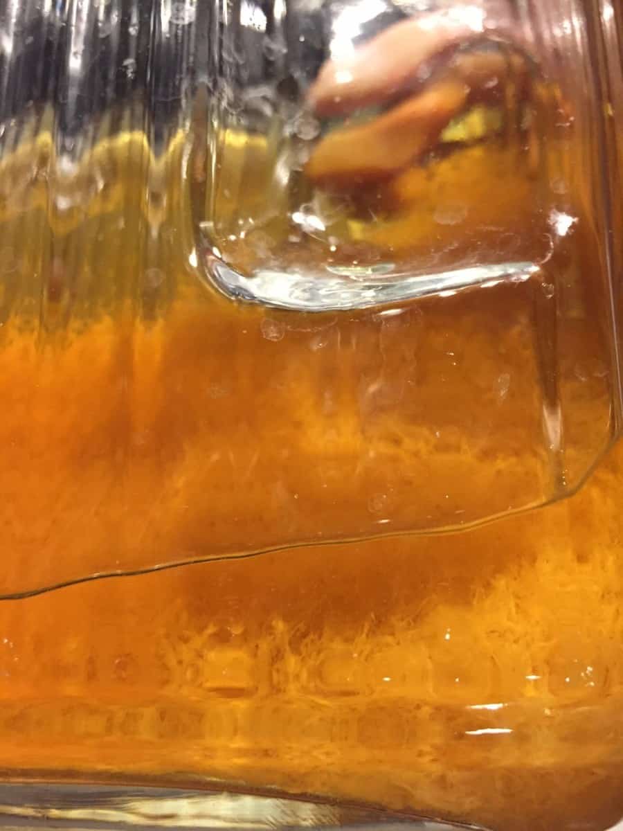 Lemon zest in alcohol