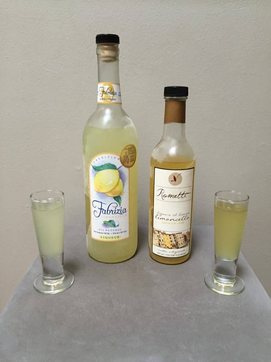 Review of two brands of limoncello